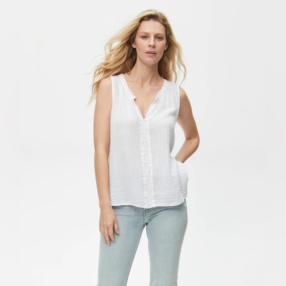 MICHAEL STARS NWOT OLIVIA GAUZE TOP - Picture 2 of 4